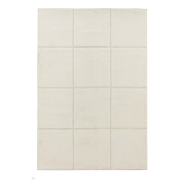 Elio 70100 Modern Geometric Carved Soft-Touch High-Density Hi-Low Textured Pile Polypropylene/Polyester Mix Cream Rug-Think Rugs-Rug Love - The Most Loved Rug Store